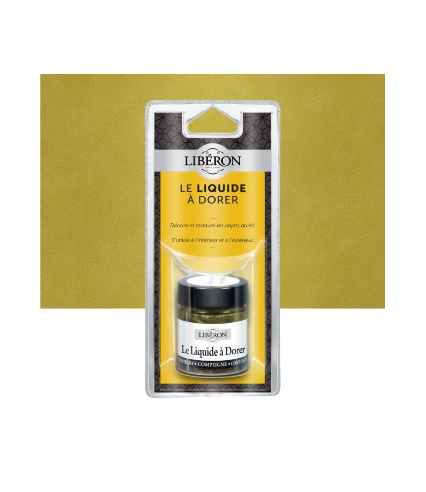 Vernis brillant pour restauration - Le liquide à dorer - Compeigne - 30 ml - LIBERON Vernis brillant pour restauration - Le liquide à dorer - Compeigne - 30 ml - LIBERON