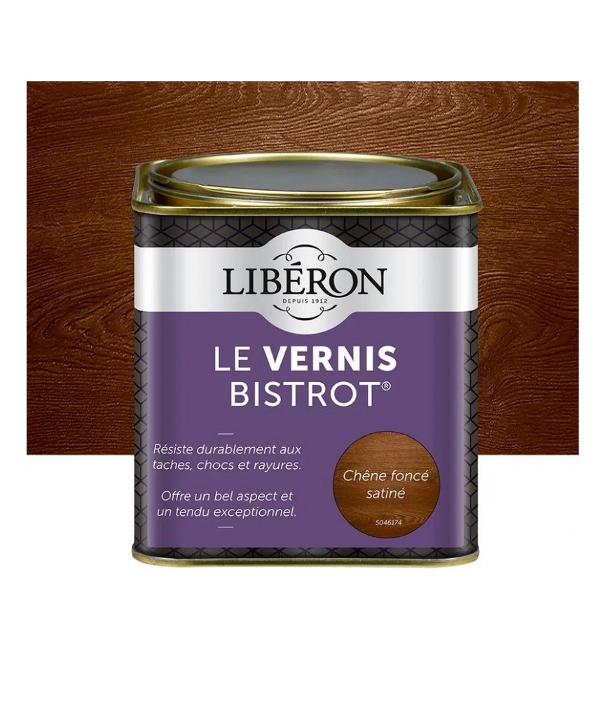 Le Vernis Bistrot - Chêne foncé - 500 ml - LIBERON Le Vernis Bistrot - Chêne foncé - 500 ml - LIBERON