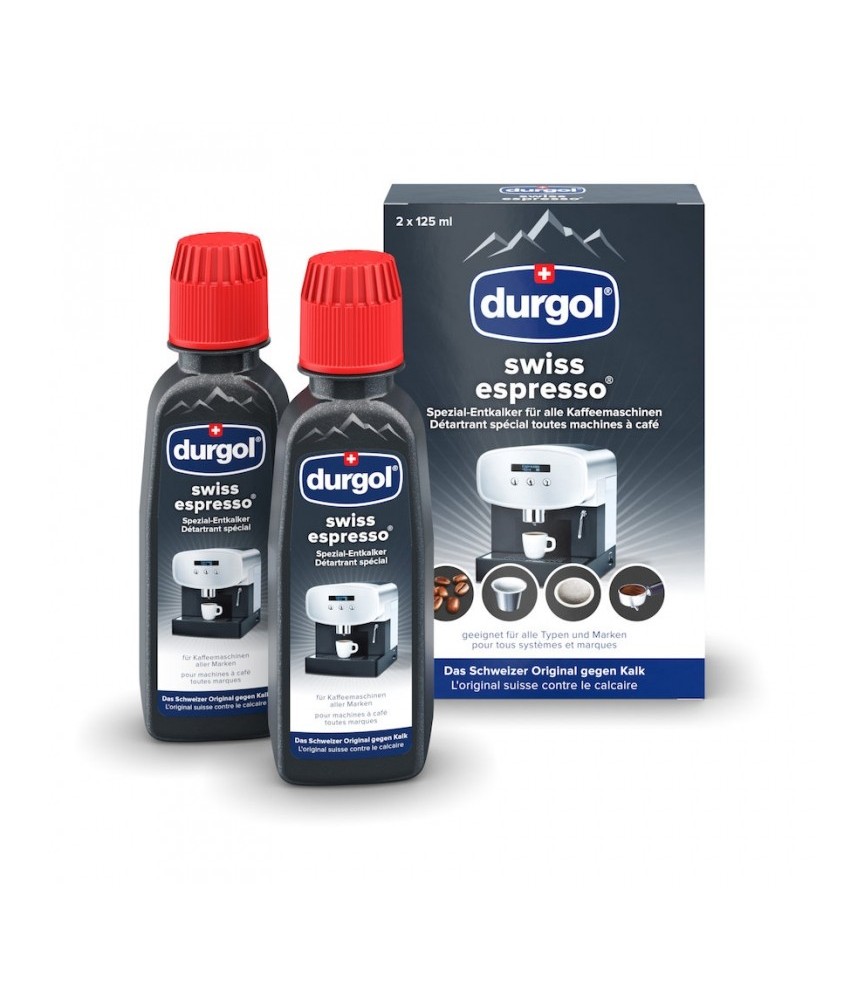 Détartrant pour machine à café - Swiss Espresso - 2 x 125 ml - DURGOL Détartrant pour machine à café - Swiss Espresso - 2 x 125 ml - DURGOL