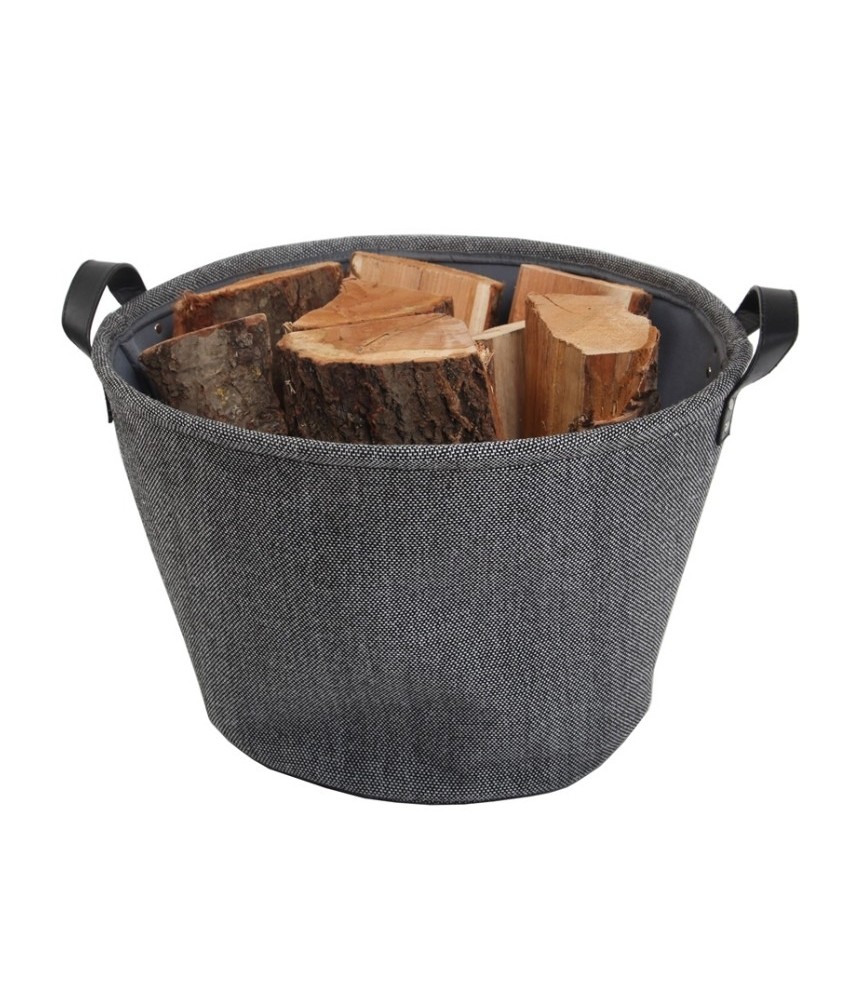 Panier à bûches - Teahupo - Gris clair - LE MARQUIER Panier à bûches - Teahupo - Gris clair - LE MARQUIER