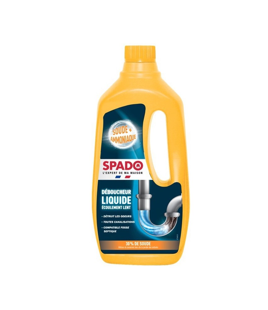 Déboucheur liquide - Écoulement lent - 1 L - SPADO Déboucheur liquide - Écoulement lent - 1 L - SPADO
