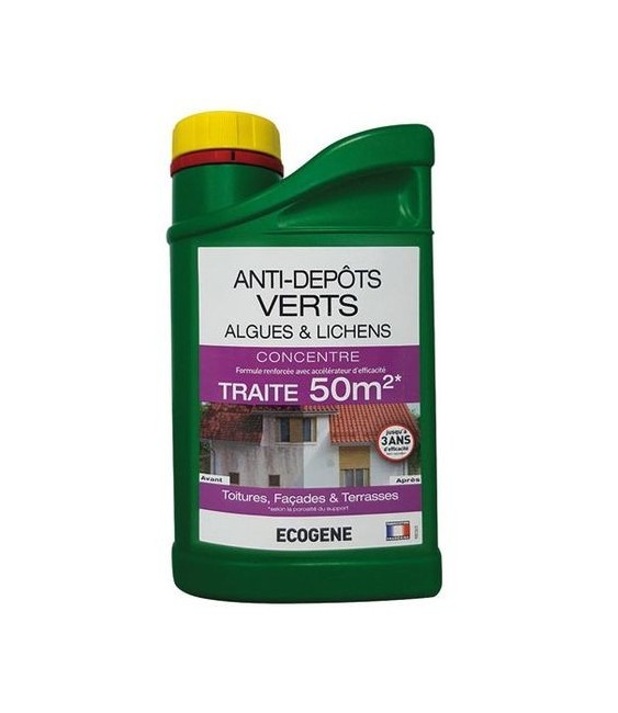 Anti dépôts verts concentré - 50 m² - 1 L - ECOGENE