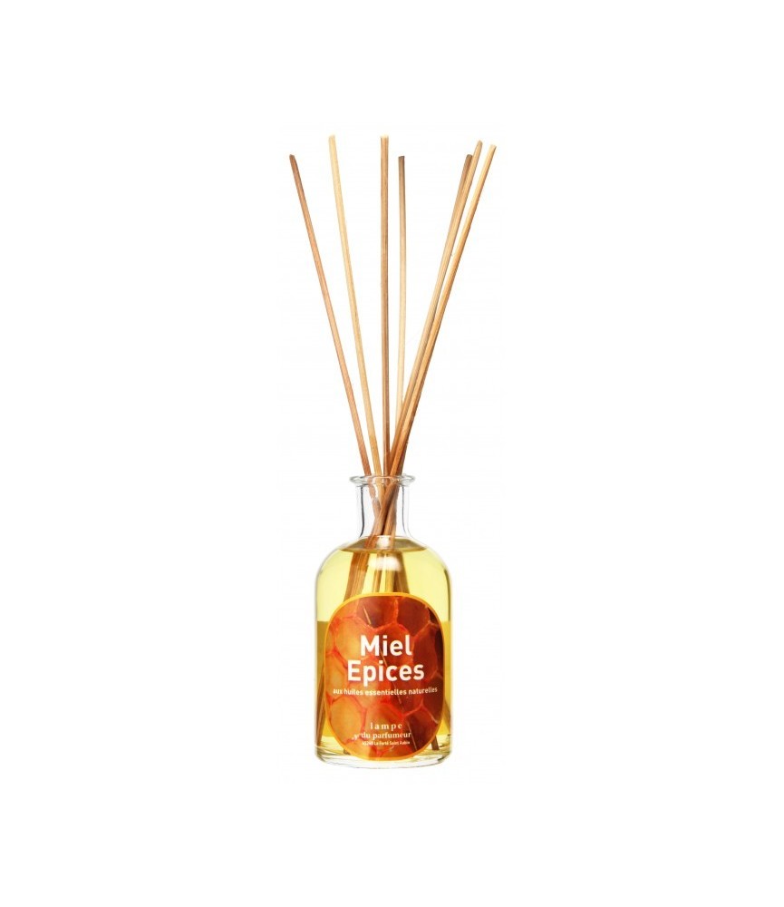 Bambous parfumés - Miel épices - 100 ml - LAMPE DU PARFUMEUR Bambous parfumés - Miel épices - 100 ml - LAMPE DU PARFUMEUR