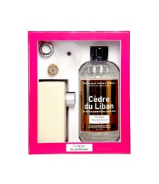 Coffret Brique blanche & Recharge - Cèdre du liban - LAMPE DU PARFUMEUR