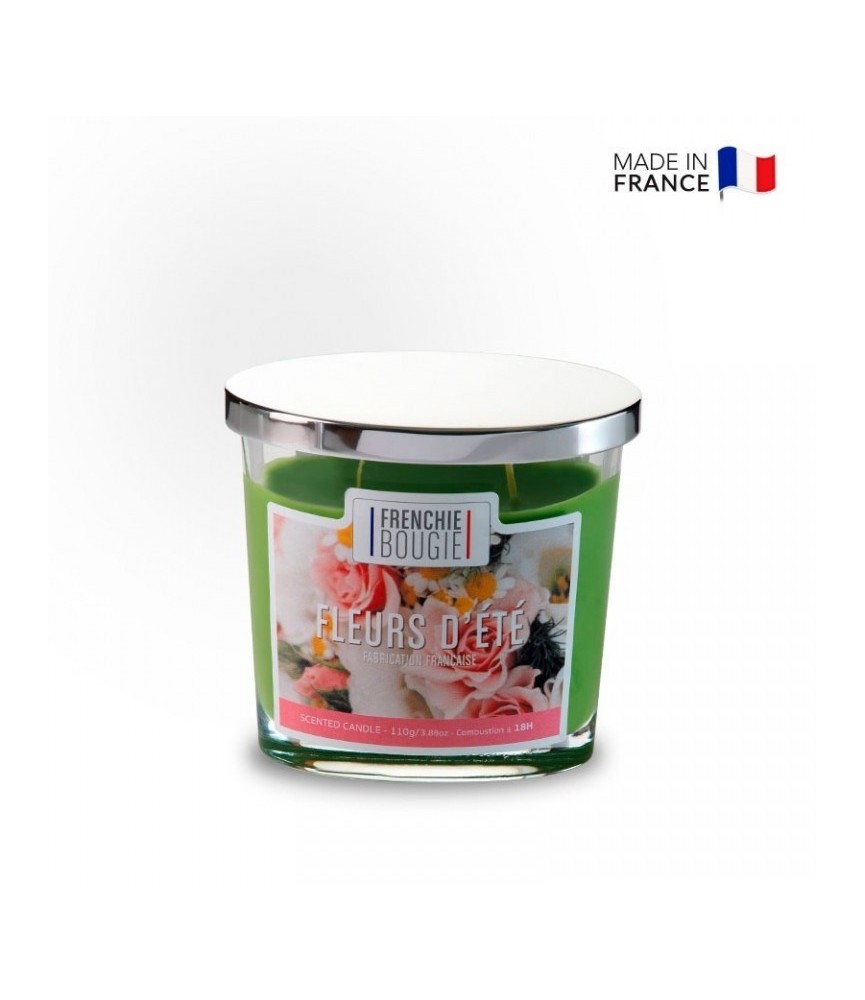 Bougie parfumée - Fleur d'été - 18 heures - Frenchie Bougie - BOUGIES LA FRANCAISE Bougie parfumée - Fleur d'été - 18 heures - Frenchie Bougie - BOUGIES LA FRANCAISE