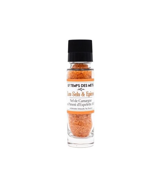 Sel de camargue et piment d'espelette - 120 Grs - LE TEMPS DES METS