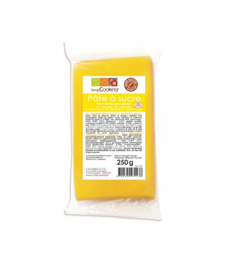 Pâte à sucre - Jaune - 250 Grs - SCRAPCOOKING Pâte à sucre - Jaune - 250 Grs - SCRAPCOOKING