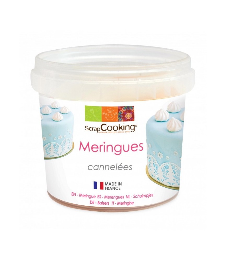 Pot de mini meringues cannelées - 40 Grs - SCRAPCOOKING Pot de mini meringues cannelées - 40 Grs - SCRAPCOOKING