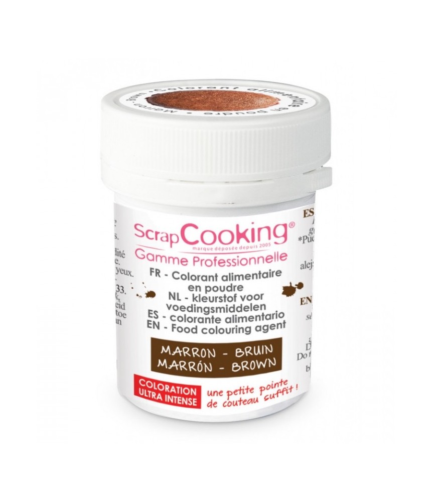 Colorant alimentaire en poudre marron - SCRAPCOOKING Colorant alimentaire en poudre marron - SCRAPCOOKING