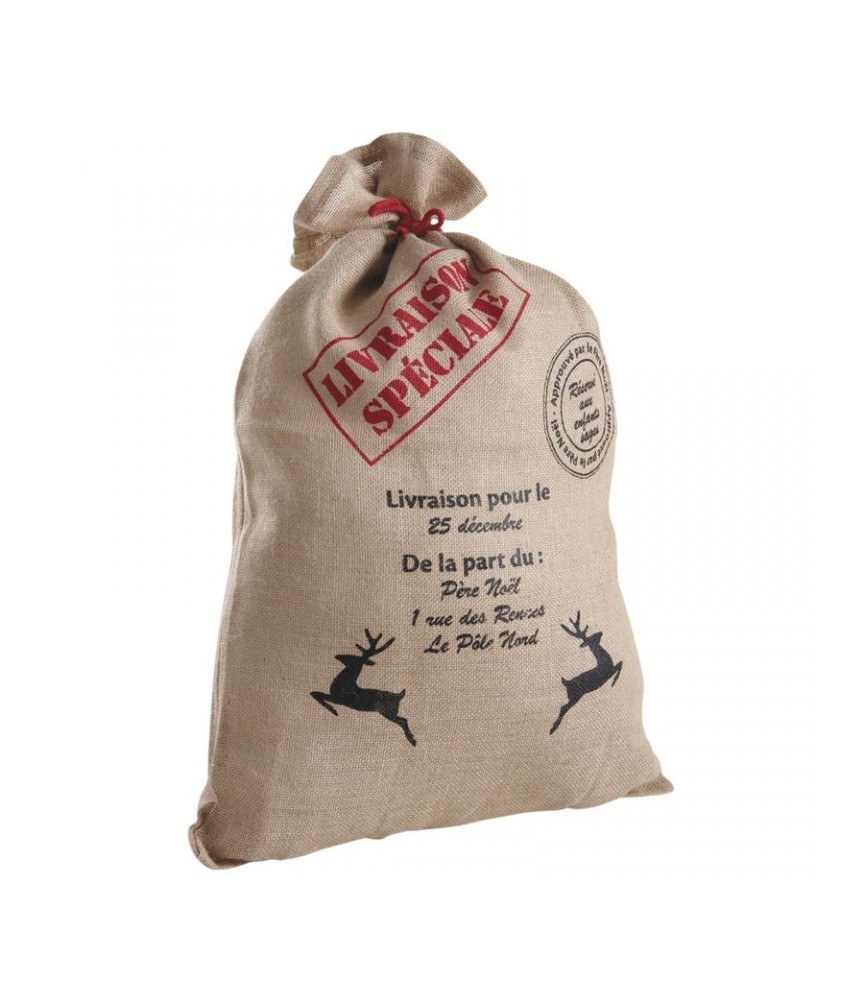 Sac à cadeaux en Jute - Spécial Noël - AUBRY GASPARD Sac à cadeaux en Jute - Spécial Noël - AUBRY GASPARD