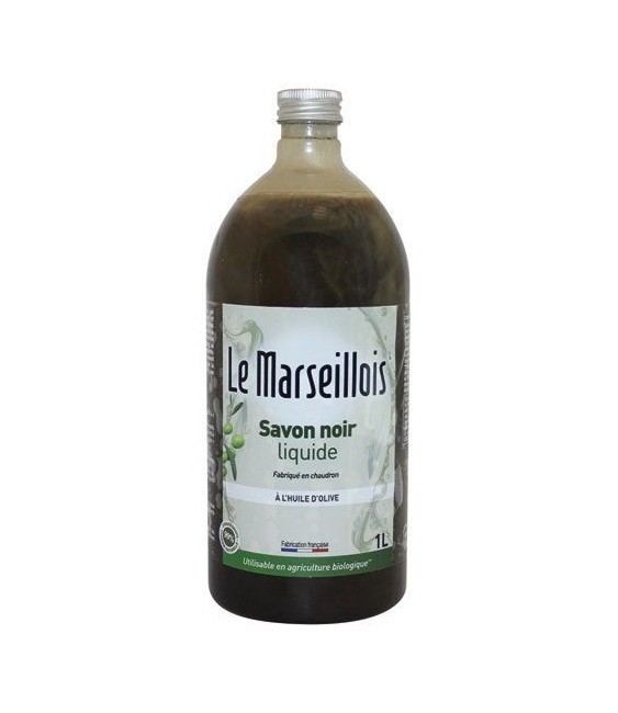 Savon noir liquide à l'huile d'olive - 1 L - LE MARSEILLOIS