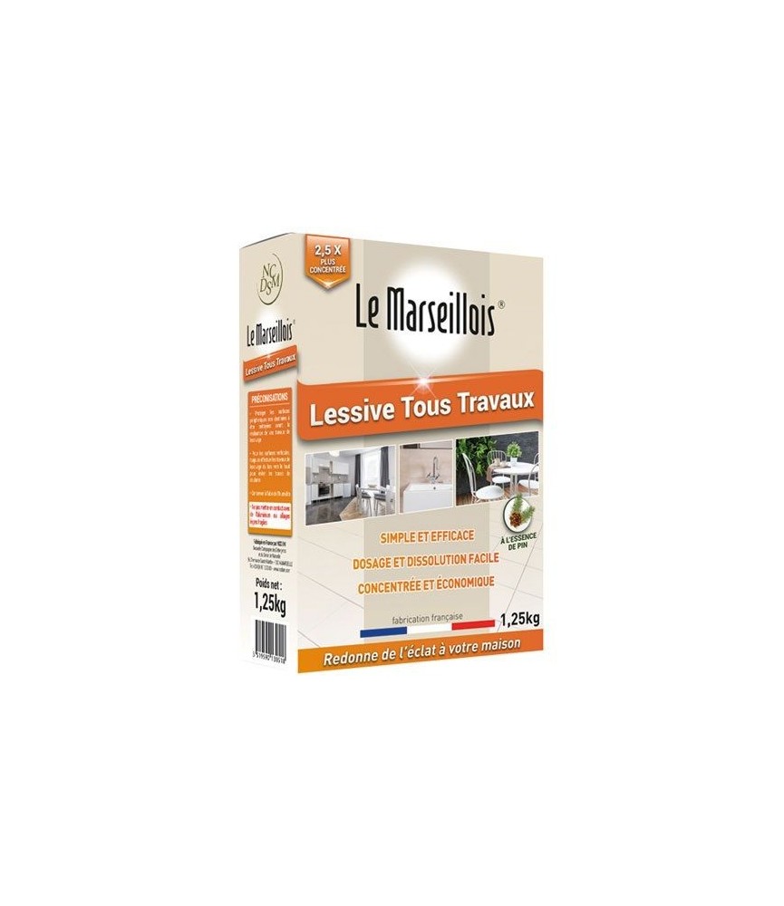 Lessive tous travaux - 1.25kg - LE MARSEILLOIS