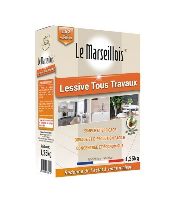 Lessive tous travaux - 1.25kg - LE MARSEILLOIS