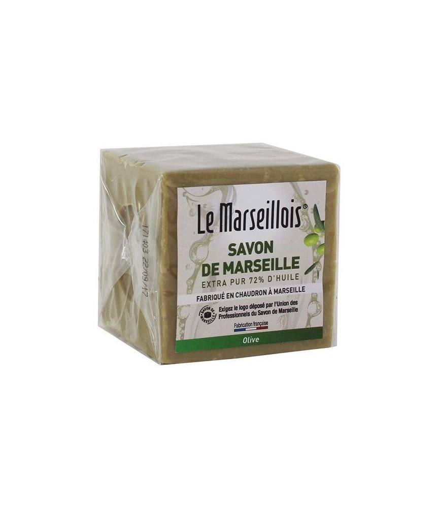 Cube de savon de marseille - Olive - 300 Grs - LE MARSEILLOIS
