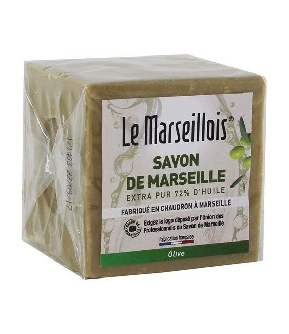 Cube de savon de marseille - Olive - 300 Grs - LE MARSEILLOIS