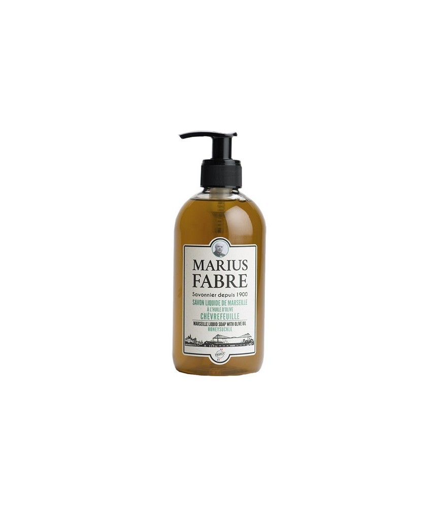 Savon liquide de Marseille à l'huile d'olive - Chèvrefeuille - 400 ml - MARIUS FABRE Savon liquide de Marseille à l'huile d'olive - Chèvrefeuille - 400 ml - MARIUS FABRE