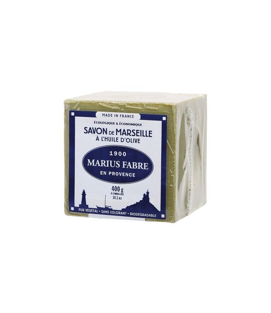 Savon de marseille à l'huile d'olive - Cube de 400 Grs - MARIUS FABRE Savon de marseille à l'huile d'olive - Cube de 400 Grs - MARIUS FABRE