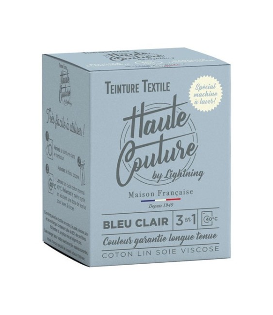 Teinture spécial machine à laver - 350 Grs - Bleu clair - HAUTE-COUTURE