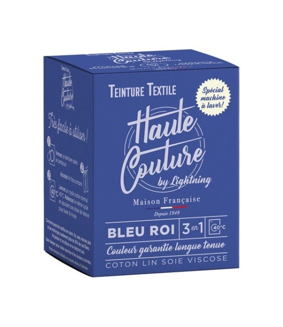 Teinture spécial machine à laver - 350 Grs - Bleu roi - HAUTE-COUTURE