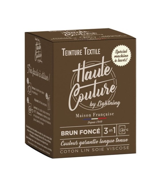 Teinture spécial machine à laver - 350 Grs - Brun foncé - HAUTE-COUTURE