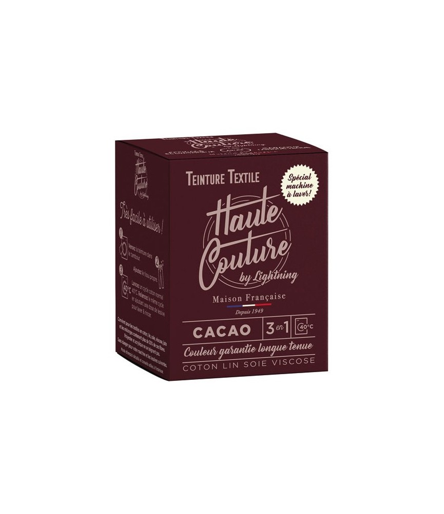 Teinture spécial machine à laver - 350 Grs - Cacao - HAUTE-COUTURE Teinture spécial machine à laver - 350 Grs - Cacao - HAUTE-COUTURE