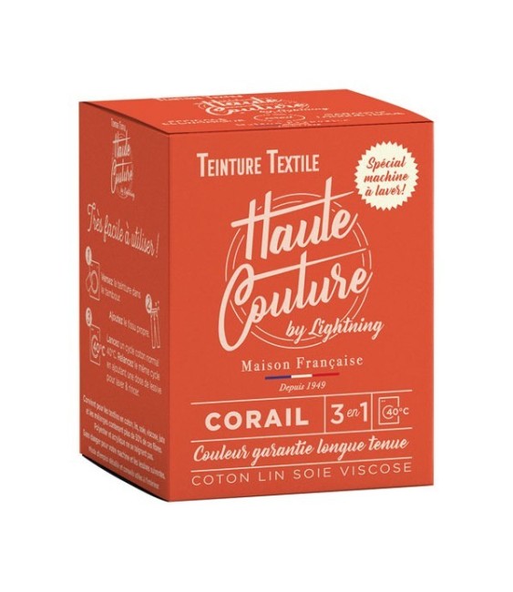 Teinture spécial machine à laver - 350 Grs - Corail - HAUTE-COUTURE