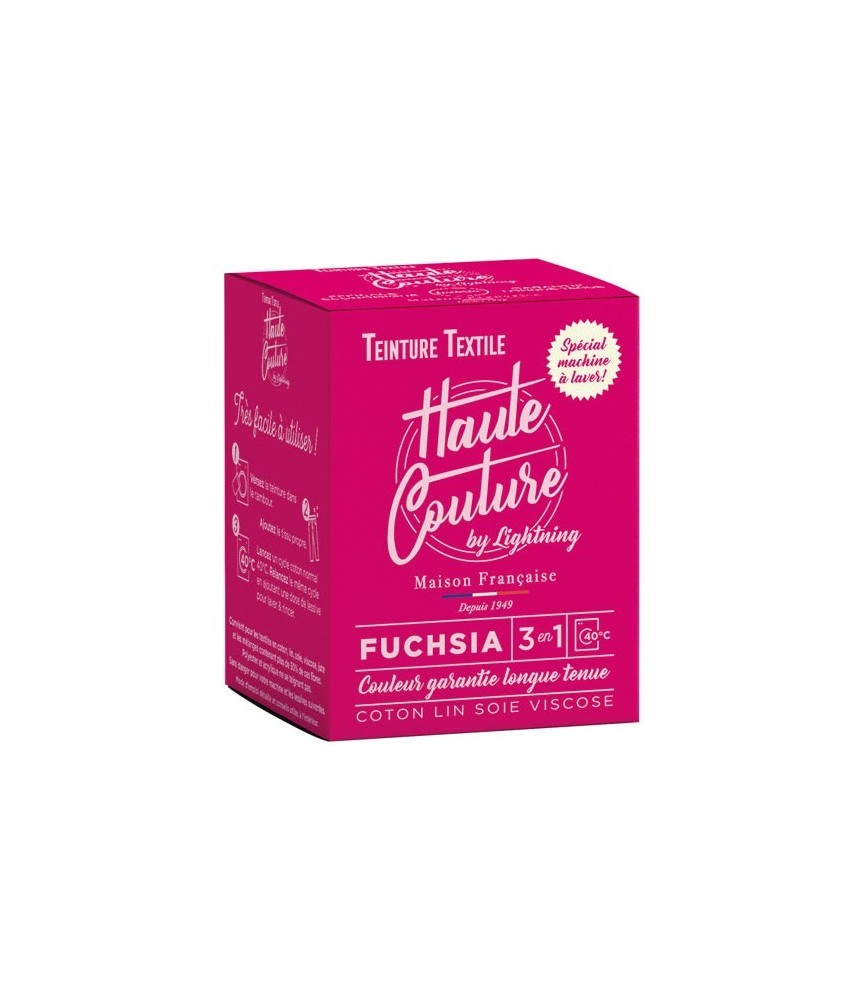Teinture spécial machine à laver - 350 Grs - Fuschia - HAUTE-COUTURE