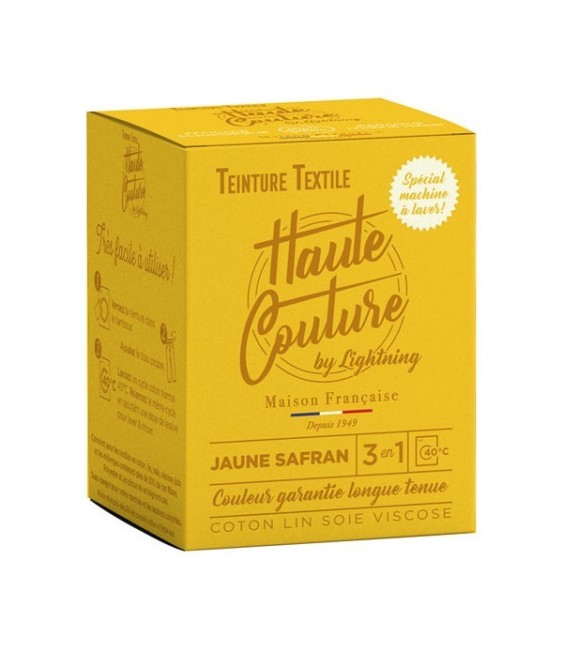 Teinture spécial machine à laver - 350 Grs - Jaune safran - HAUTE-COUTURE