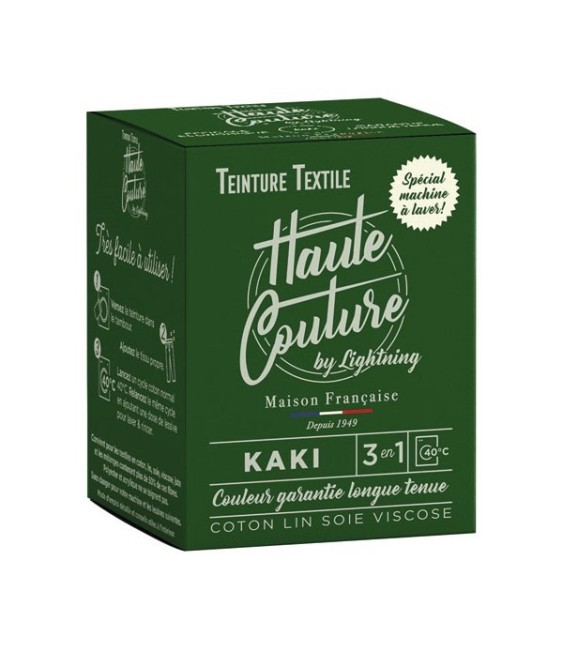 Teinture spécial machine à laver - 350 Grs - Kaki - HAUTE-COUTURE