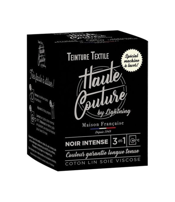 Teinture spécial machine à laver - 350 Grs - Noir intense - HAUTE-COUTURE