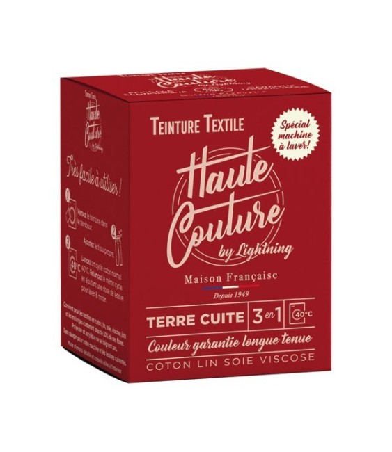 Teinture spécial machine à laver - 350 Grs - Terre cuite - HAUTE-COUTURE