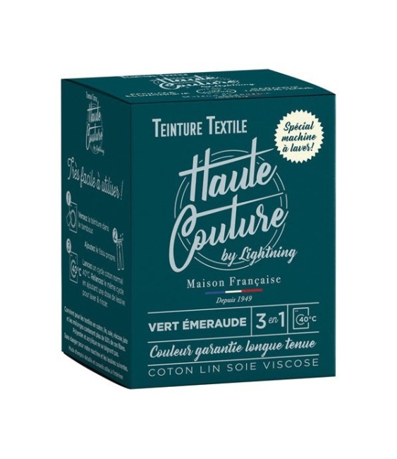 Teinture spécial machine à laver - 350 Grs - Vert émeraude - HAUTE-COUTURE
