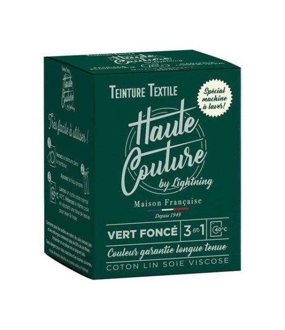 Teinture spécial machine à laver - 350 Grs - Vert foncé - HAUTE-COUTURE