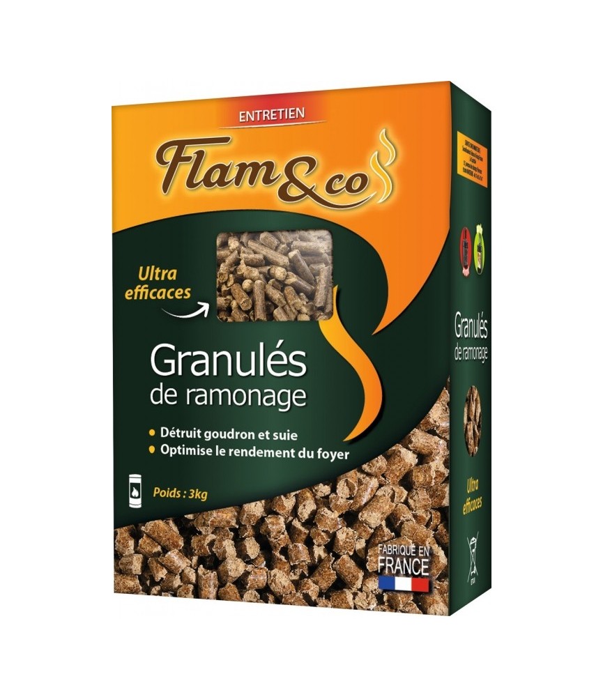 Granulés de ramonage - Flam&Co - 3 Kg - DIABLOTIN Granulés de ramonage - Flam&Co - 3 Kg - DIABLOTIN