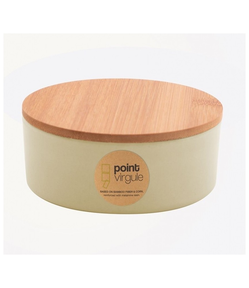 Boîte en fibre de Bambou - Biodégradable - Blanc cassé - 300 ml - POINT VIRGULE Boîte en fibre de Bambou - Biodégradable - Blanc cassé - 300 ml - POINT VIRGULE