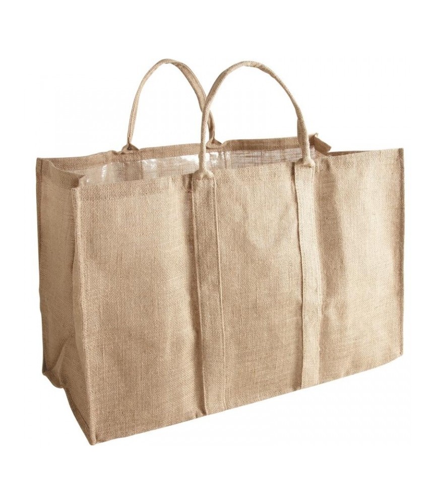 Sac à bûches - Jûte naturel - AUBRY GASPARD Sac à bûches - Jûte naturel - AUBRY GASPARD