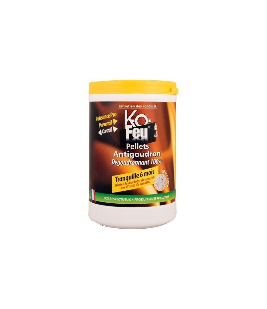 Pellets anti-goudron - Dégoudronnant 100 % - 800 Grs - KO FEU Pellets anti-goudron - Dégoudronnant 100 % - 800 Grs - KO FEU