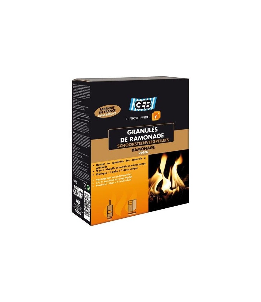 Granulés de ramonage Propfeu - 1.5 Kg - GEB Granulés de ramonage Propfeu - 1.5 Kg - GEB