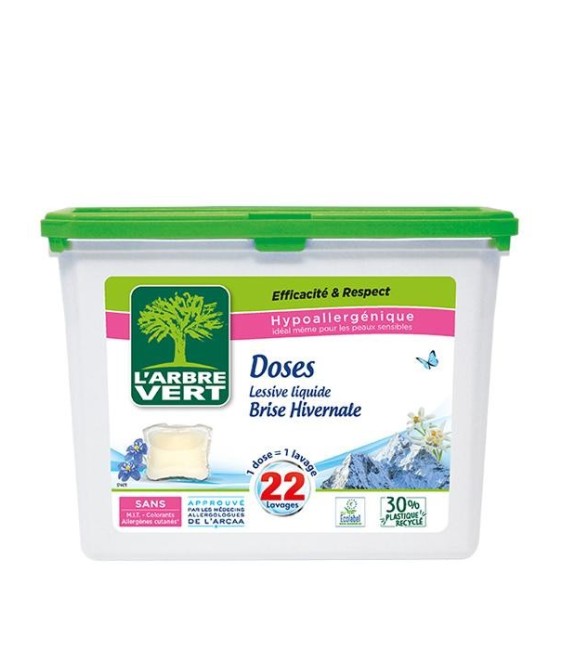 Doses de lessive au savon végétal - Brise végétale - L'ARBRE VERT