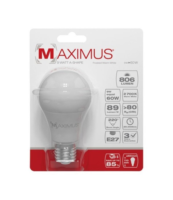 Ampoule LED bulb - E27 - 9 Watts - Maximus - DURACELL