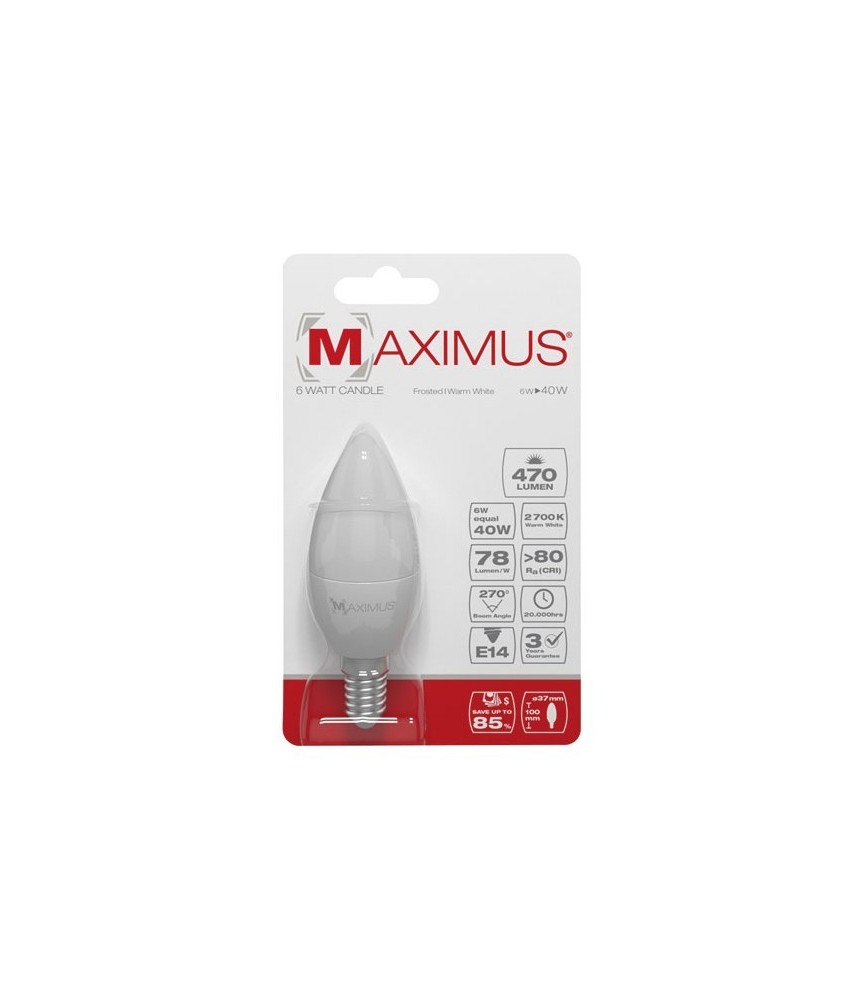 Ampoule LED Flamme - E14 - 6 Watts - Maximus - DURACELL