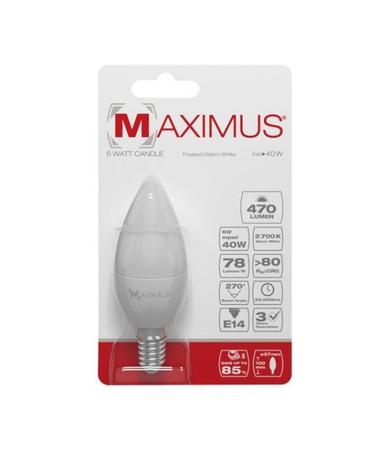 Ampoule LED Flamme - E14 - 6 Watts - Maximus - DURACELL
