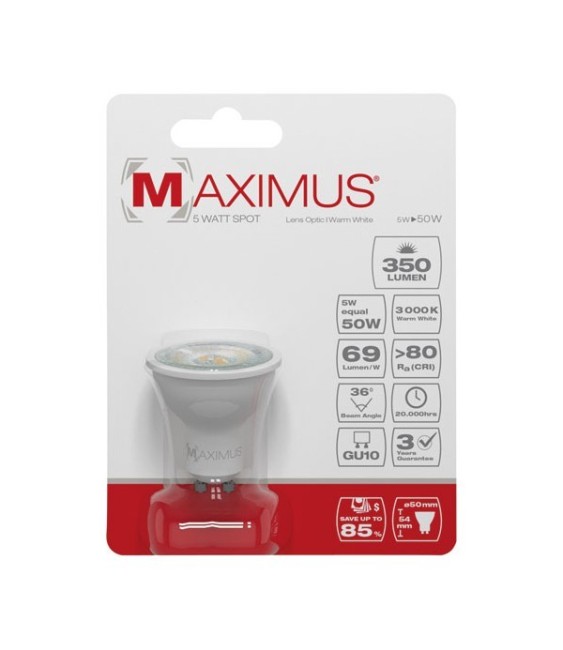 Ampoule LED Spot - GU10 - 5 Watts - Maximus - DURACELL