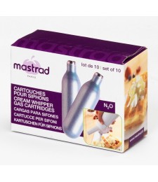 Cartouches de gaz pour crème chantilly - 10 pièces - MASTRAD