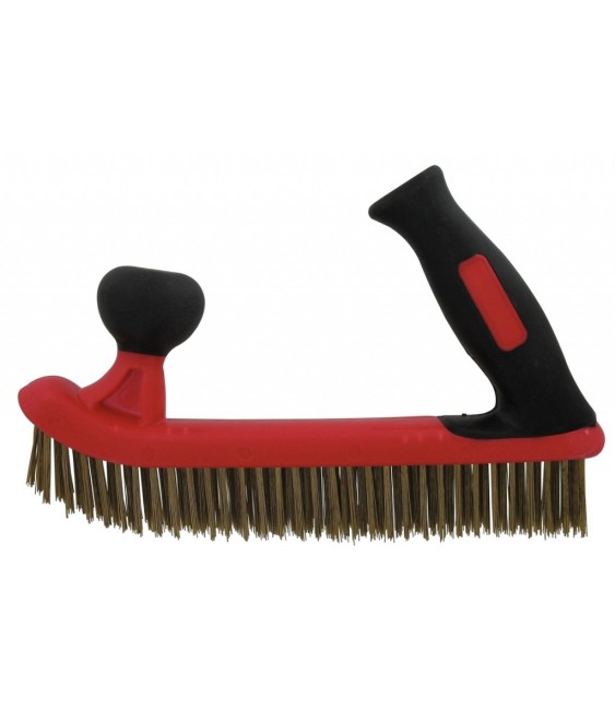 Brosse rabot avec fils en acier laitonné - 24 cm - SCID