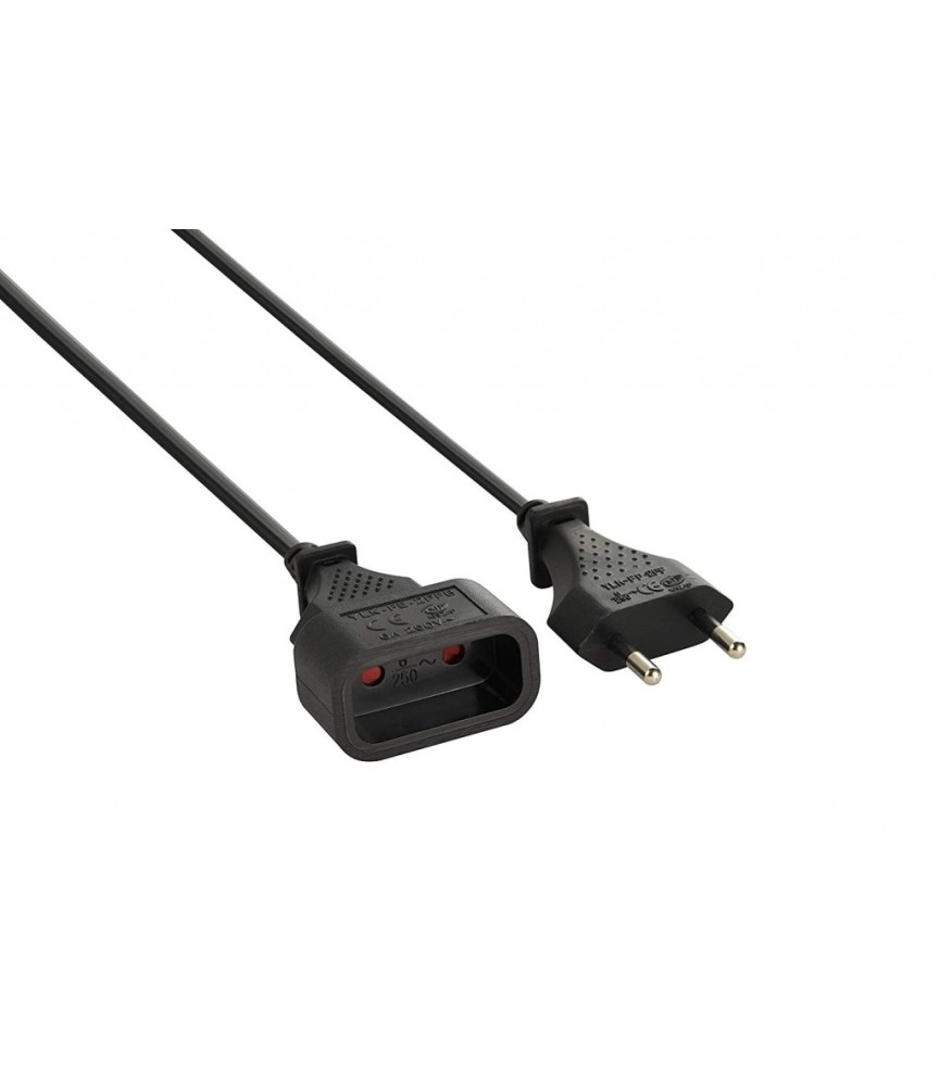 Rallonge électrique - 3 M - Noir - H03 2x0.75mm2 - ELECTRALINE Rallonge électrique - 3 M - Noir - H03 2x0.75mm2 - ELECTRALINE