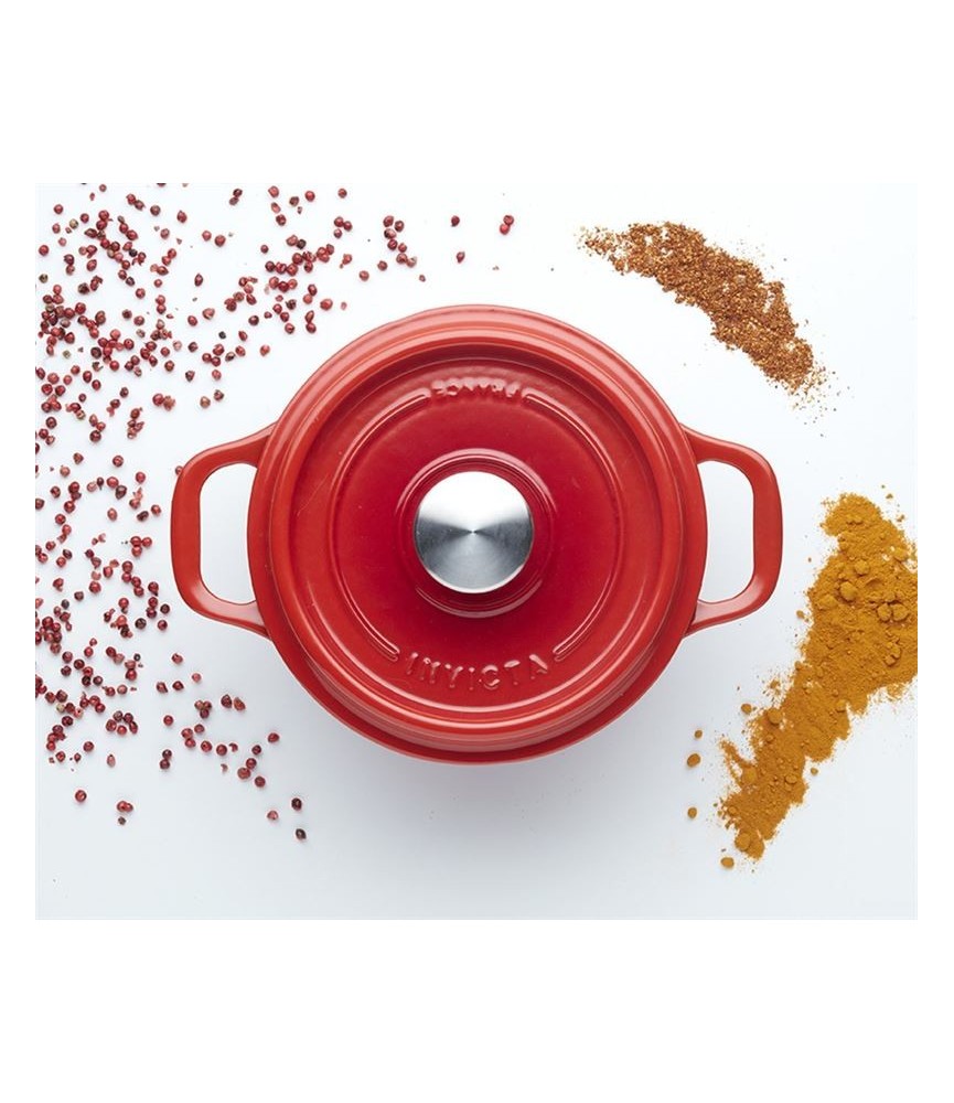 Cocotte en fonte - Rouge rubis - 28 cm - INVICTA