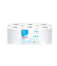 Papier Toilette Mini Jumbo, Cellulose Pure, Blanc (Pack de 12) Papernet