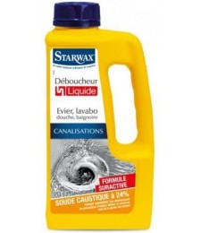 Déboucheur canalisation liquide - Soude - 1 L - STARWAX