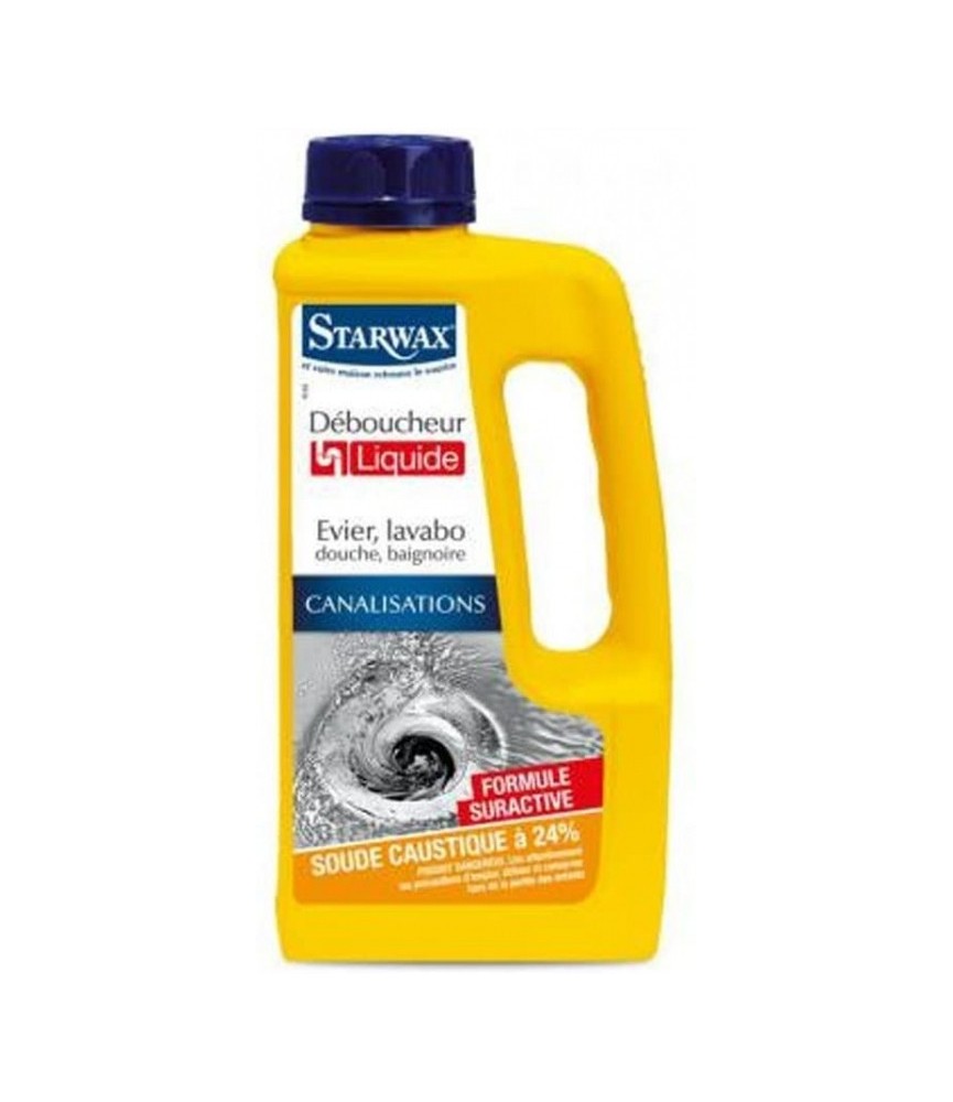 Déboucheur canalisation liquide - Soude - 1 L - STARWAX Déboucheur canalisation liquide - Soude - 1 L - STARWAX